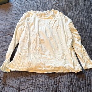 Cream Long Sleeve Nursing Top